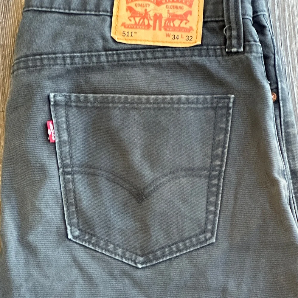 Levi’s 511 Slim Straight Fit Jeans W34 L32 Charcoal Gray